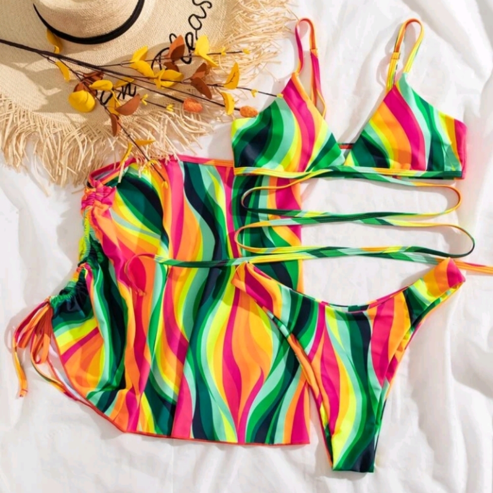 SHEIN 3 piece bikini swimsuit size XL NEW